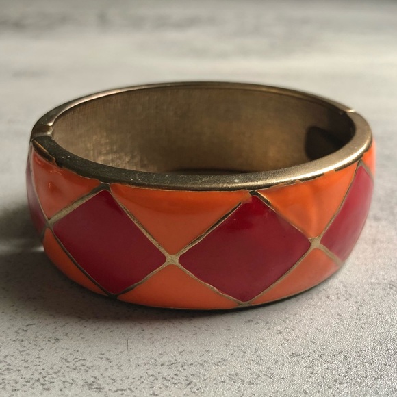 Orange Gold Bangle Bracelets - Picture 7 of 10